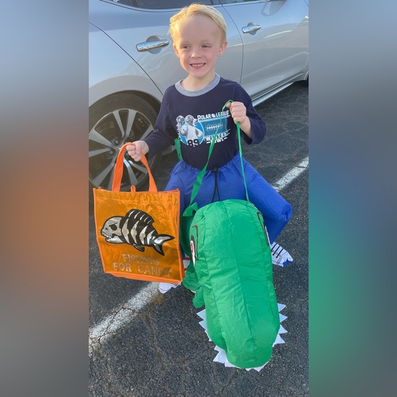 Inflatable(Small)Dinosaur Costume That Lights Up.Batteries not included - Picture 4 of 6